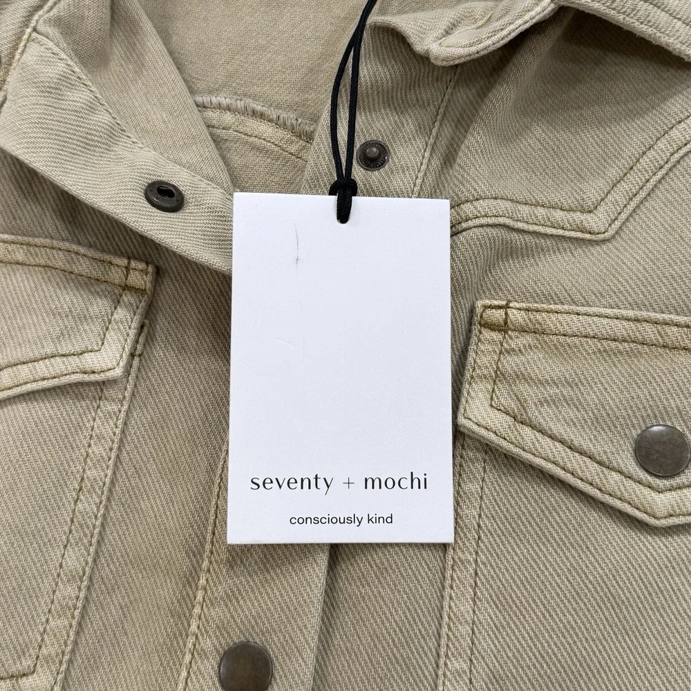 Seventy + Mochi Mia Shirt S NWT Desert Sand Organic Cotton Country Western
